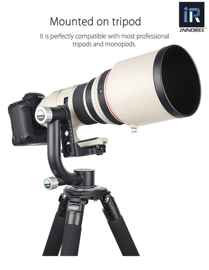 Fixation pour Téléobjectif zoom INNOREL CH5 en fibre de carbone rotation 270°