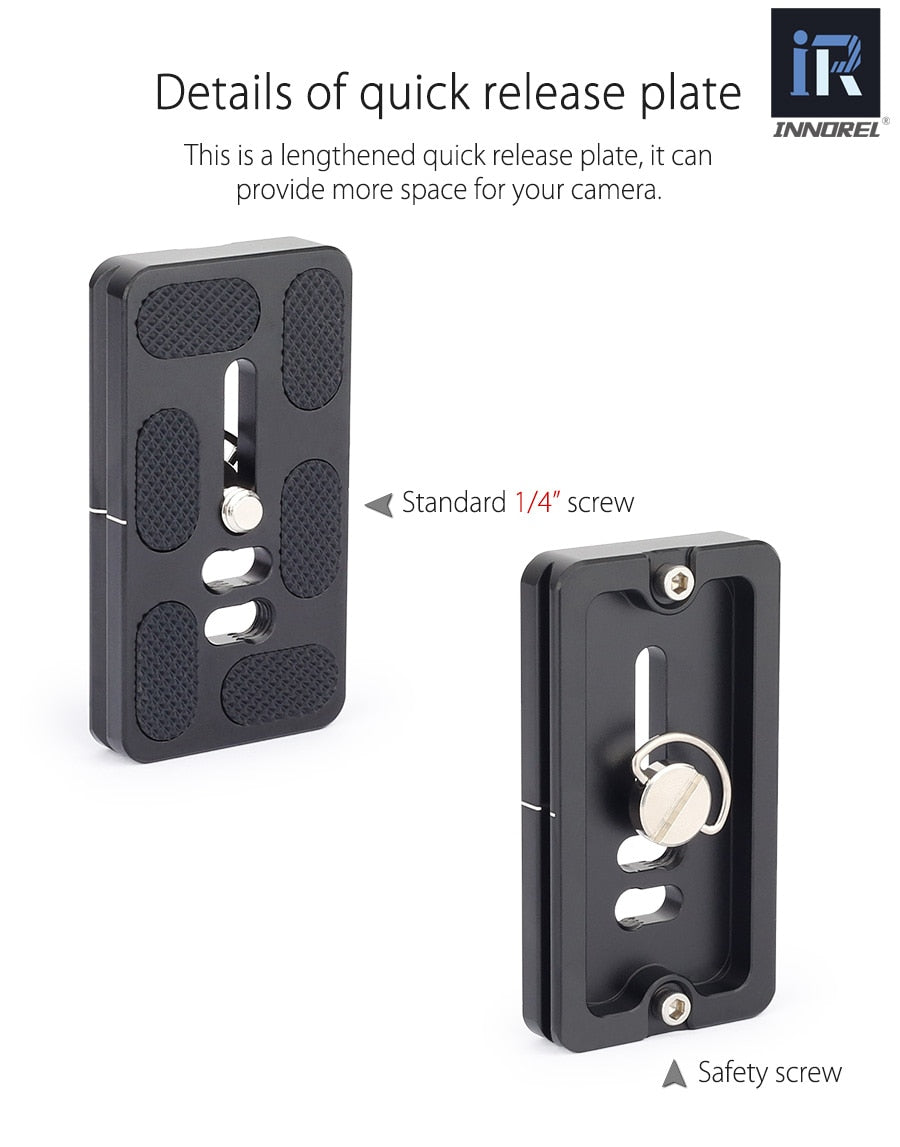 Rotule Innorel L54 et L44 pour trépied standard monté sur sphère 25Kg et 30Kg