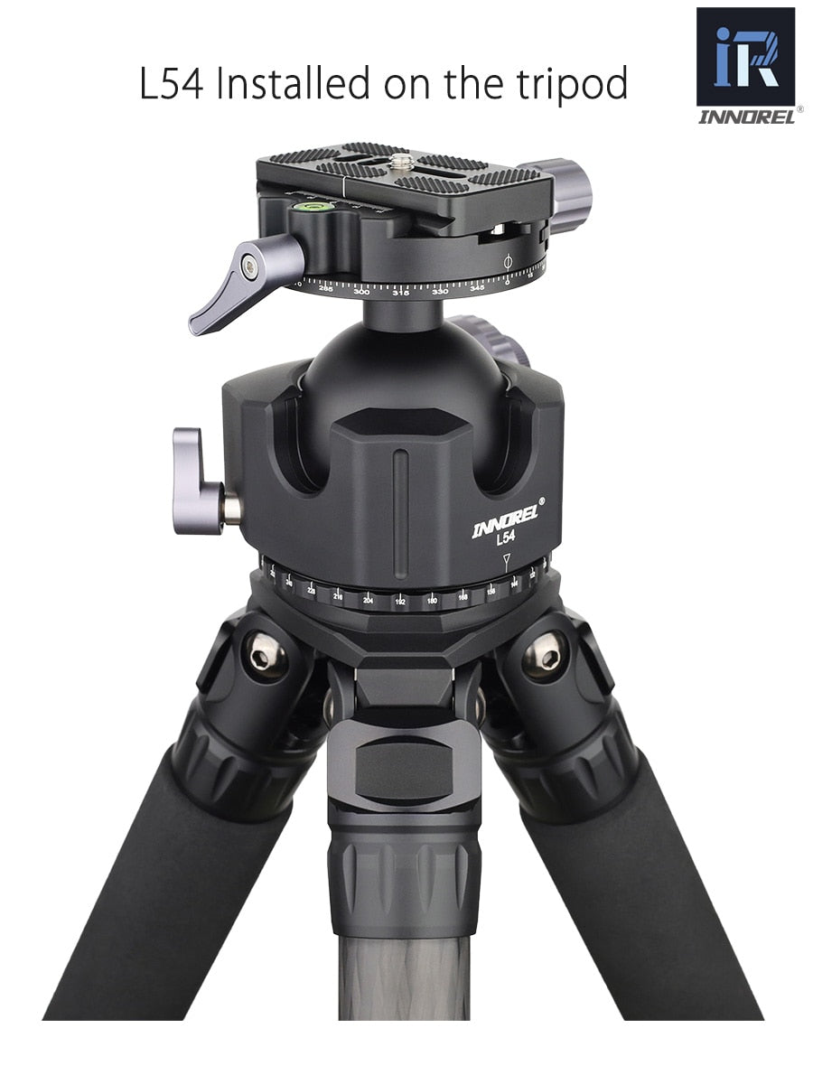 Rotule Innorel L54 et L44 pour trépied standard monté sur sphère 25Kg et 30Kg