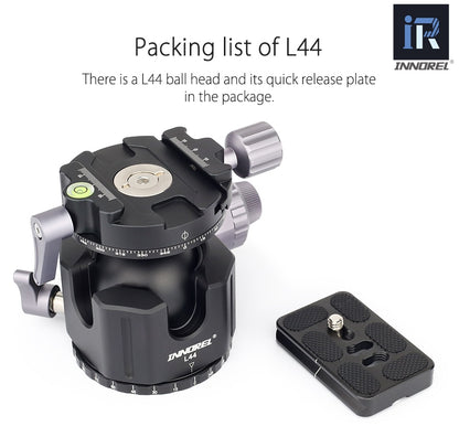 Rotule Innorel L54 et L44 pour trépied standard monté sur sphère 25Kg et 30Kg