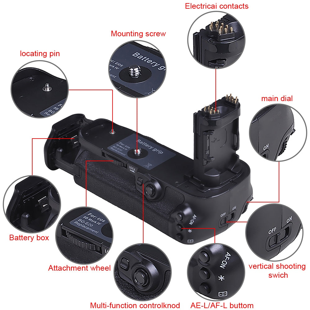 Grip générique professionnel haut de gamme Batmax BG-E20 pour Canon 5D mark IV