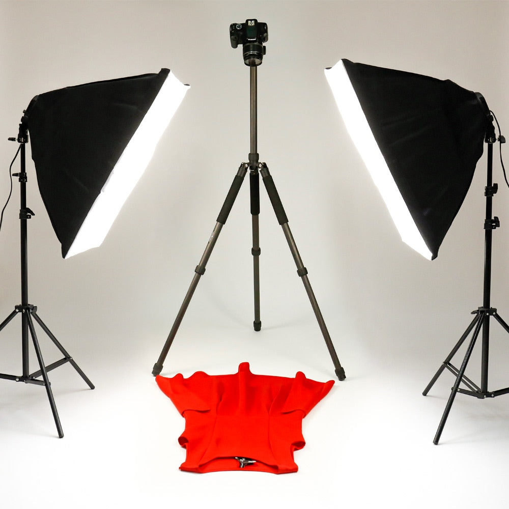 KIT d'éclairage SH E27 + softbox 50x70CM + trépied + ampoule pour studio
