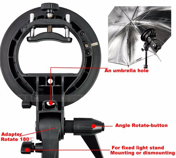 Support pour softbox Godox S-Type monture Bowens