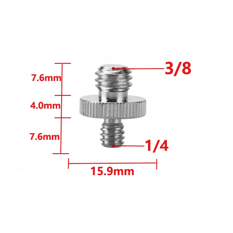 Vis 1/4" vers 3/8" Mâle vers Femelle adaptateur pour trépied vers reflex, trépied, éclairage