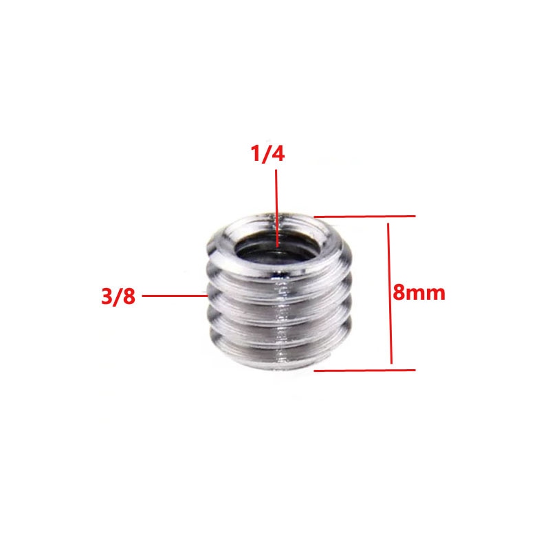 Vis 1/4" vers 3/8" Mâle vers Femelle adaptateur pour trépied vers reflex, trépied, éclairage