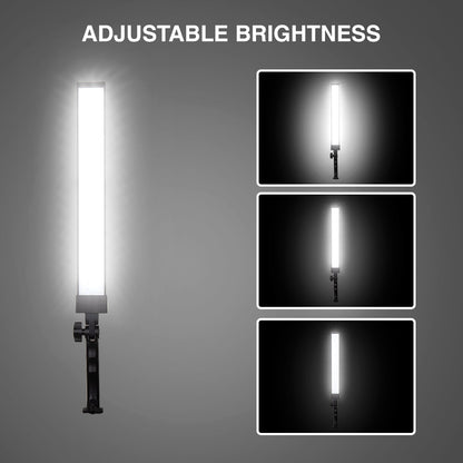 Bi-color 3200-5500K studio lighting kit with 2* 188 LEDs + 2M stand for YouTube portrait...