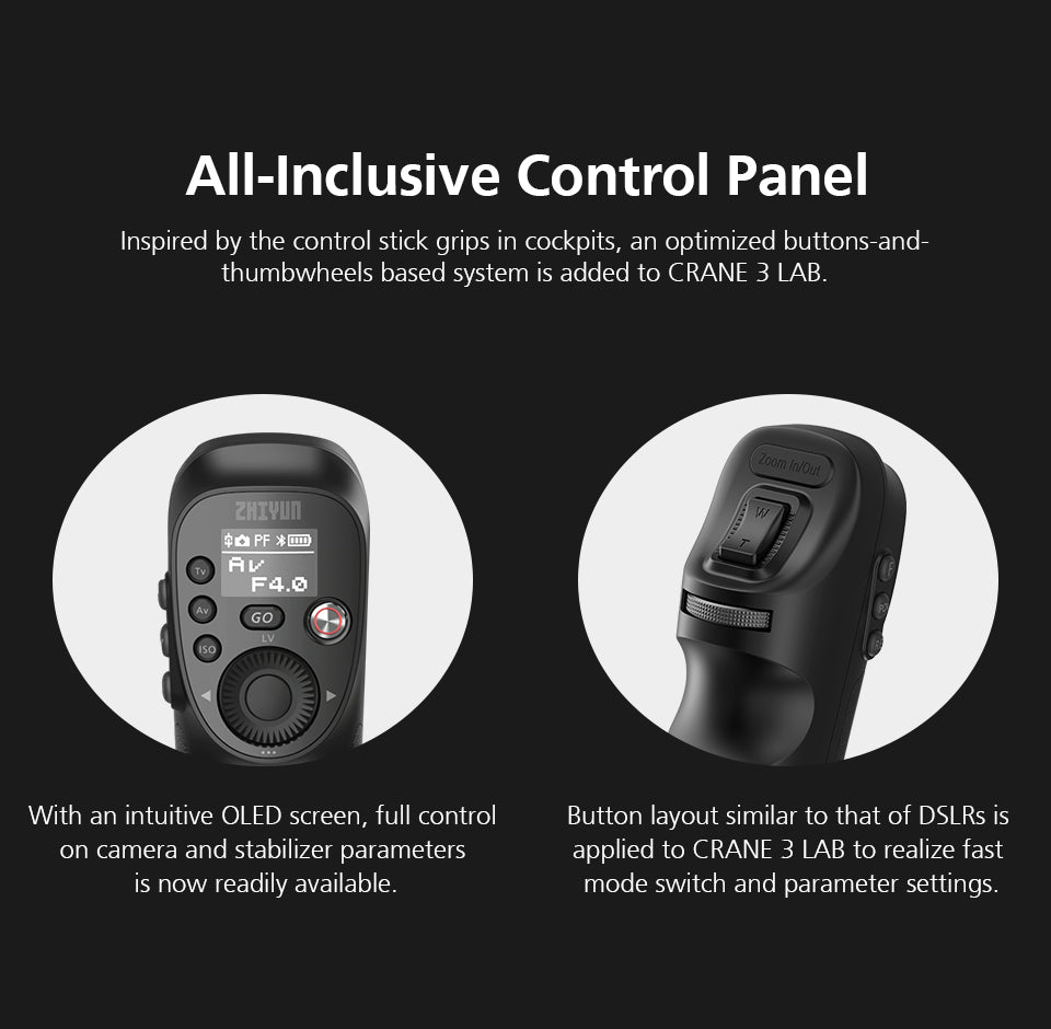 Stabilisateur Zhiyun Crane 3 LAB + accessoires