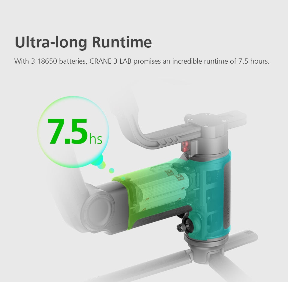 Stabilisateur Zhiyun Crane 3 LAB + accessoires