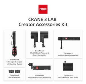 Stabilisateur Zhiyun Crane 3 LAB + accessoires