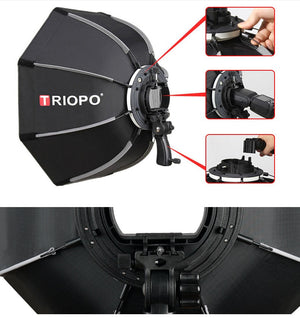 Softbox TRIOPO 65cm portable haute qualité type octogone pour tout type de Flash