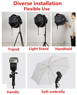 Softbox TRIOPO 65cm portable haute qualité type octogone pour tout type de Flash