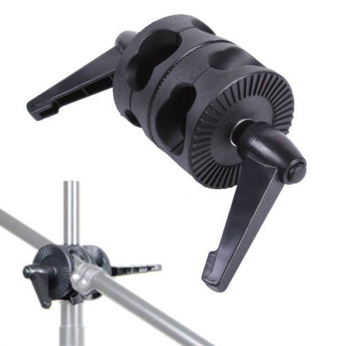 Double pince à tête pivotante Supon pour fixer tout support d'éclairage à un trépied d'éclairage...