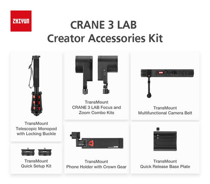 Stabilisateur Zhiyun Crane 3 LAB + accessoires