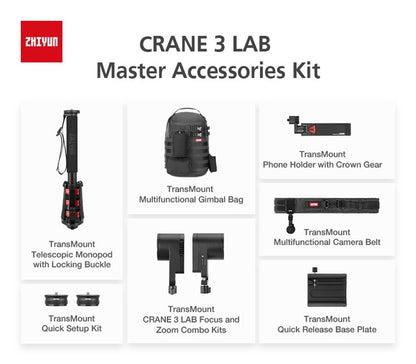 Stabilisateur Zhiyun Crane 3 LAB + accessoires