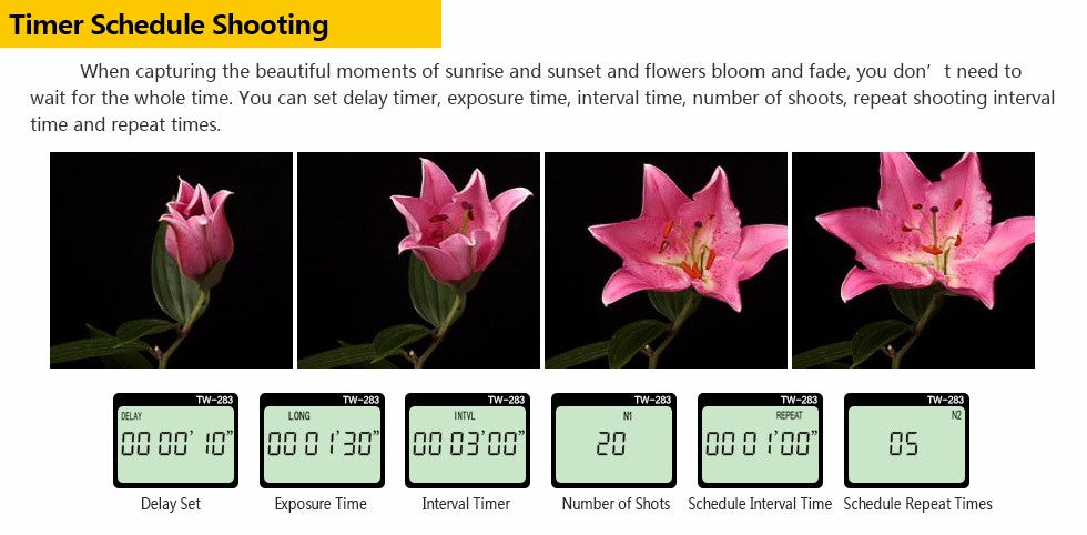 Déclencheur à distance Pixel TW-283 S2 pour sony A7 III A7R III A6500...