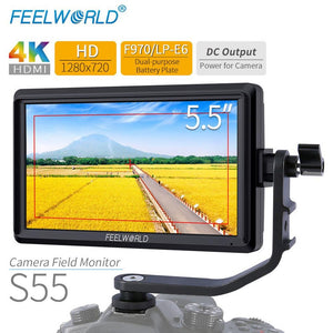 Moniteur FEELWORLD S55 5.5 inch 4K HDMI LCD HD 1280x720 pour canon nikon sony...