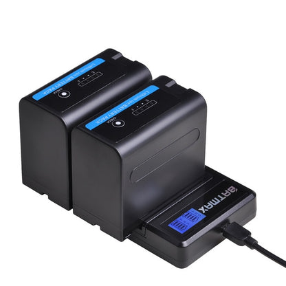 Chargeur + 2 batteries Batmax NP F970 NP-F960 7200mAh