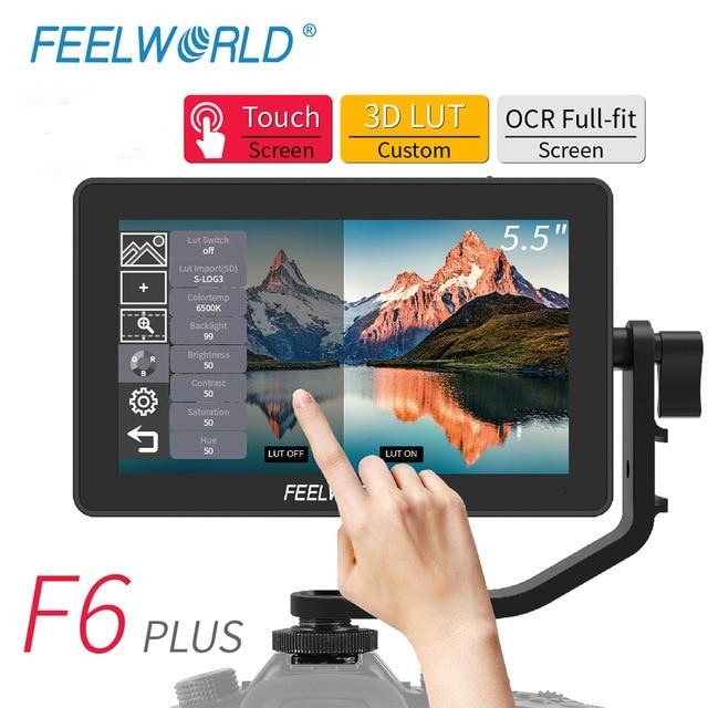 Moniteur FEELWORLD F6 PLUS 4K 5.5" 3D LUT FHD 1920x1080 écran tactile pour reflex, caméra