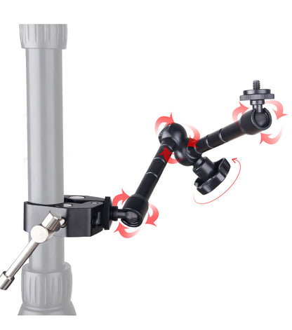 Bras articulé à Friction réglable de 29 cm + pince pour moniteur LCD, reflex, LED...