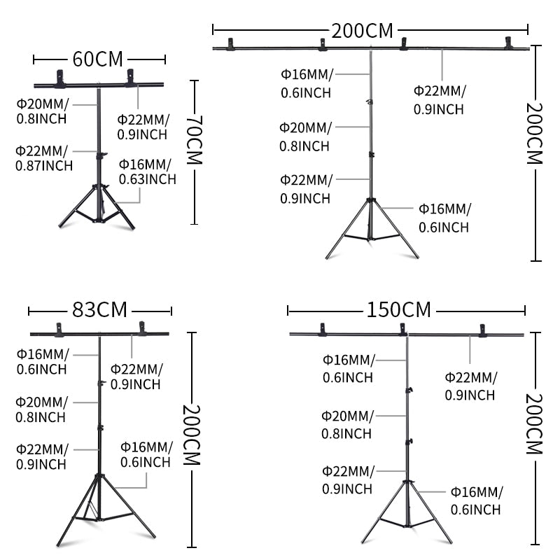 Support SH Stand System T pour fond de studio