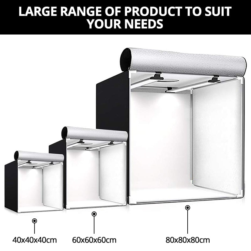 Lightbox Capsaver portable 40cm 60cm 80cm + 3 backgrounds