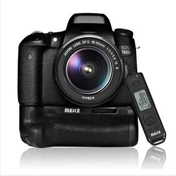 Grip Meike MK-760D + télécommande 2.4G pour Canon 750D 760D rebelle T6i T6s