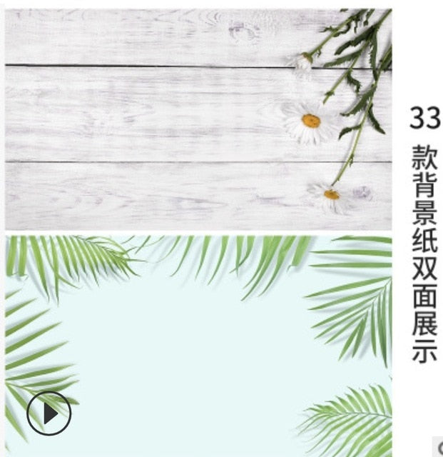 Fond de studio TL 58X86cm 2 faces imprimées, plastique imperméable à l'eau