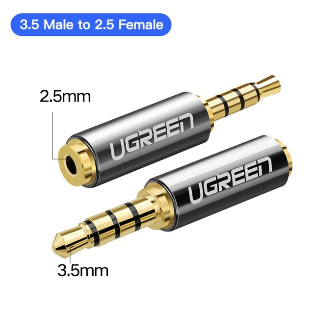 Adaptateur audio Ugreen Jack 3.5 mm vers 2.5 mm et 2.5mm Mâle vers 3.5mm Femelle