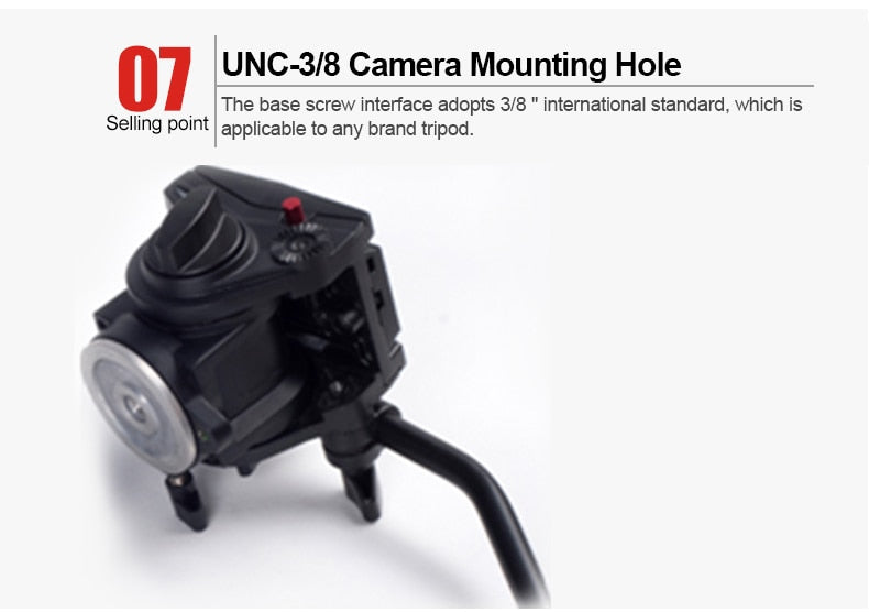 Tête fluide hydraulique panoramique KINGJOY VT-3510 pour trépied, reflex...