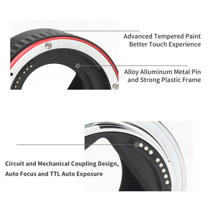 Bague d'adaptation macro AF SHOOT pour Canon 600D 800D 5d3 5d4 EOS EF EF-S 6D ...