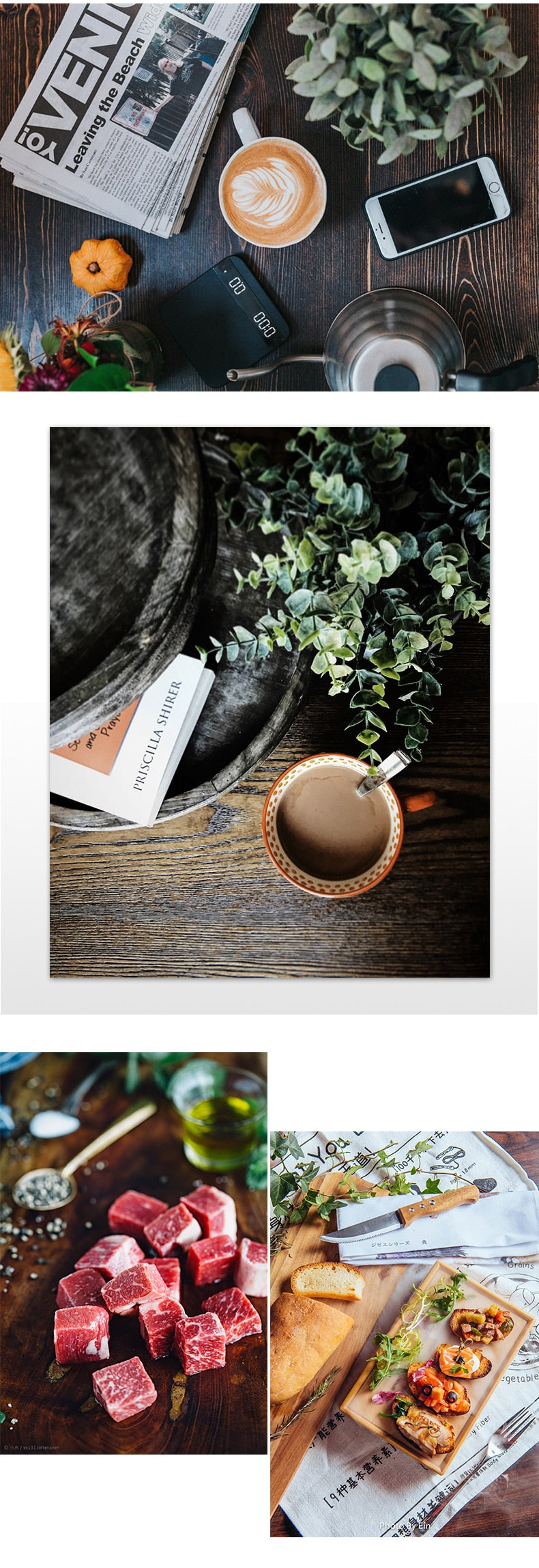 Fond de studio TL 58X86cm 2 faces imprimées, plastique imperméable à l'eau