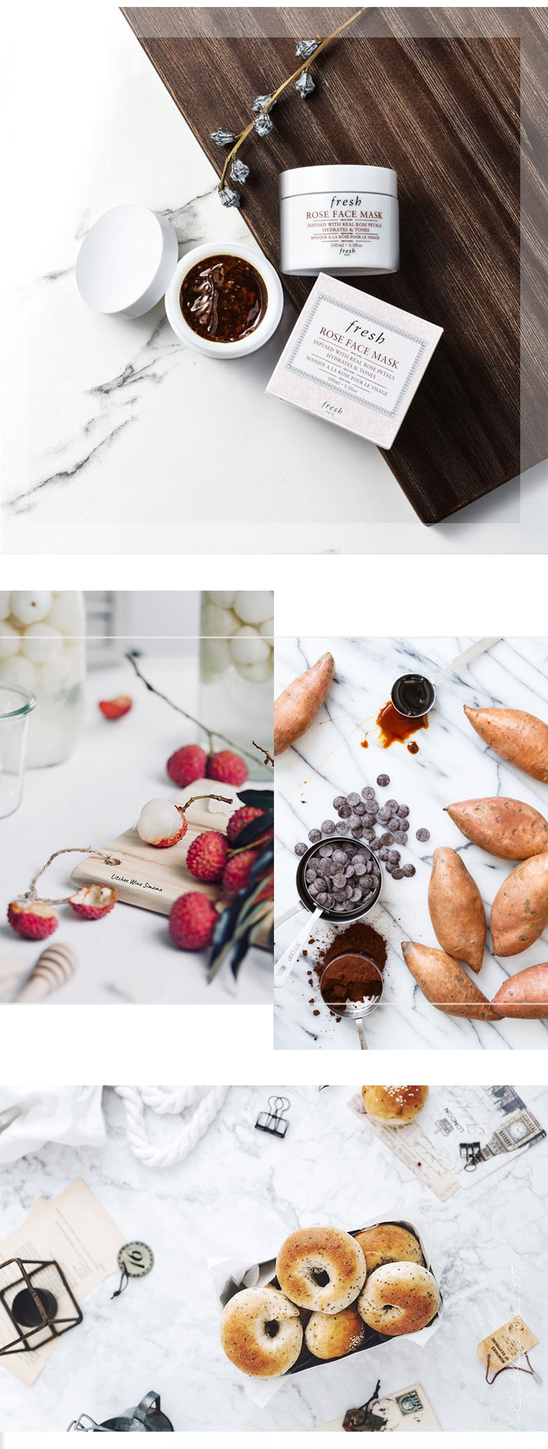 Fond de studio TL 58X86cm 2 faces imprimées, plastique imperméable à l'eau