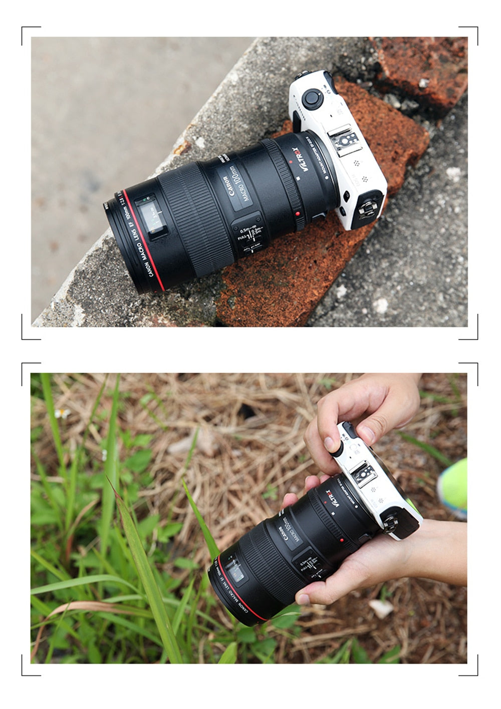 Bague d'adaptation Viltrox EF-EOSM  AF pour objectif Canon EF EF-S vers EOS M EF-M M2 M3 M5 M6 M10 M50 M100