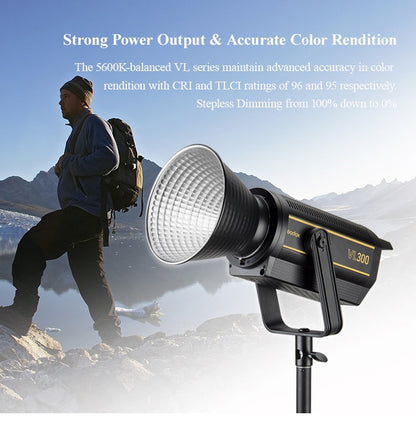 Godox VL150 COB LED lighting 150Ws 5600K Bluetooth 2.4 Wireless + accessories 