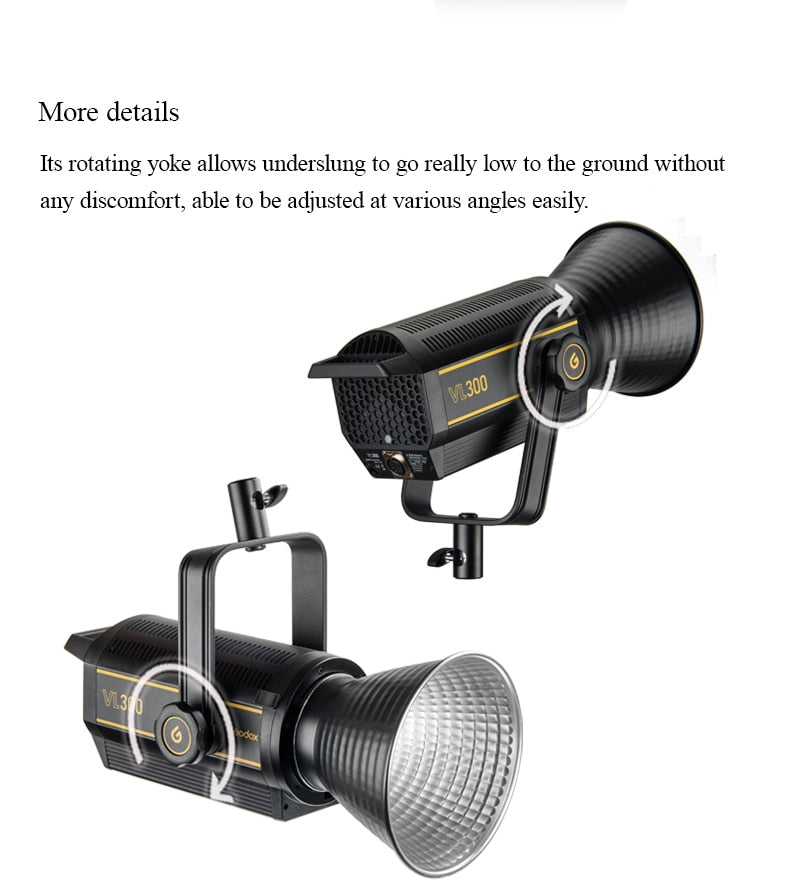 Godox VL150 COB LED lighting 150Ws 5600K Bluetooth 2.4 Wireless + accessories 