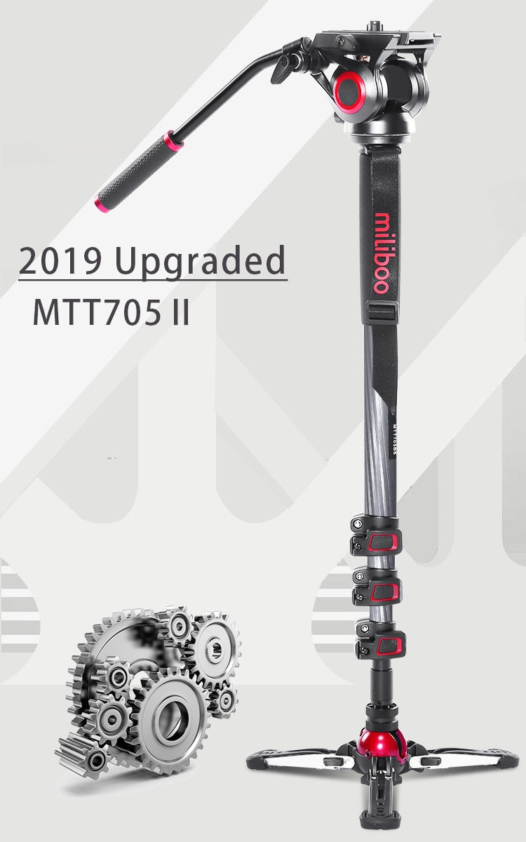 Trépied TOWER Monopod professionnel Miliboo en fibre de carbone