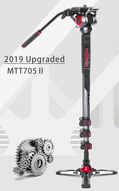 Trépied TOWER Monopod professionnel Miliboo en fibre de carbone