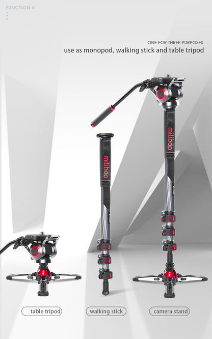 Trépied TOWER Monopod professionnel Miliboo en fibre de carbone