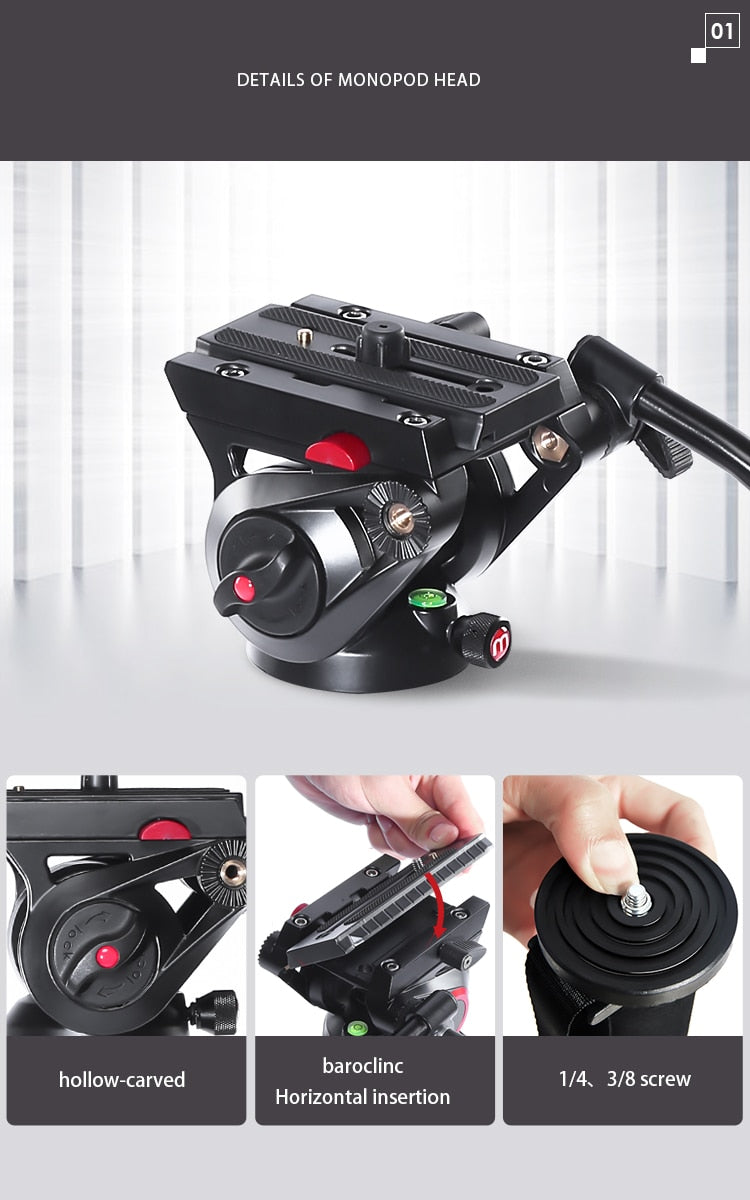 Trépied TOWER Monopod professionnel Miliboo en fibre de carbone