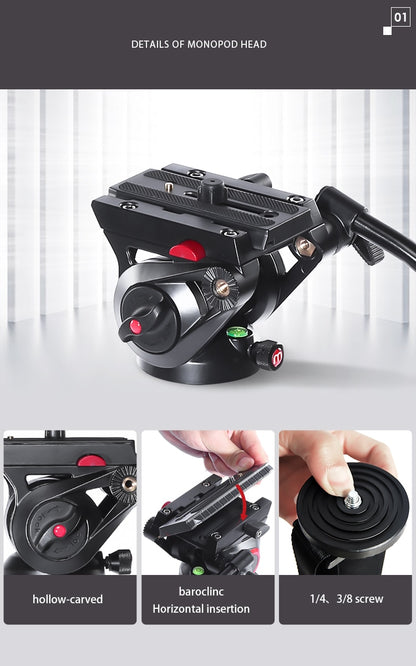 Trépied TOWER Monopod professionnel Miliboo en fibre de carbone