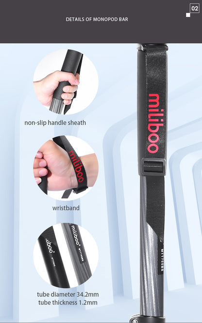 Trépied TOWER Monopod professionnel Miliboo en fibre de carbone