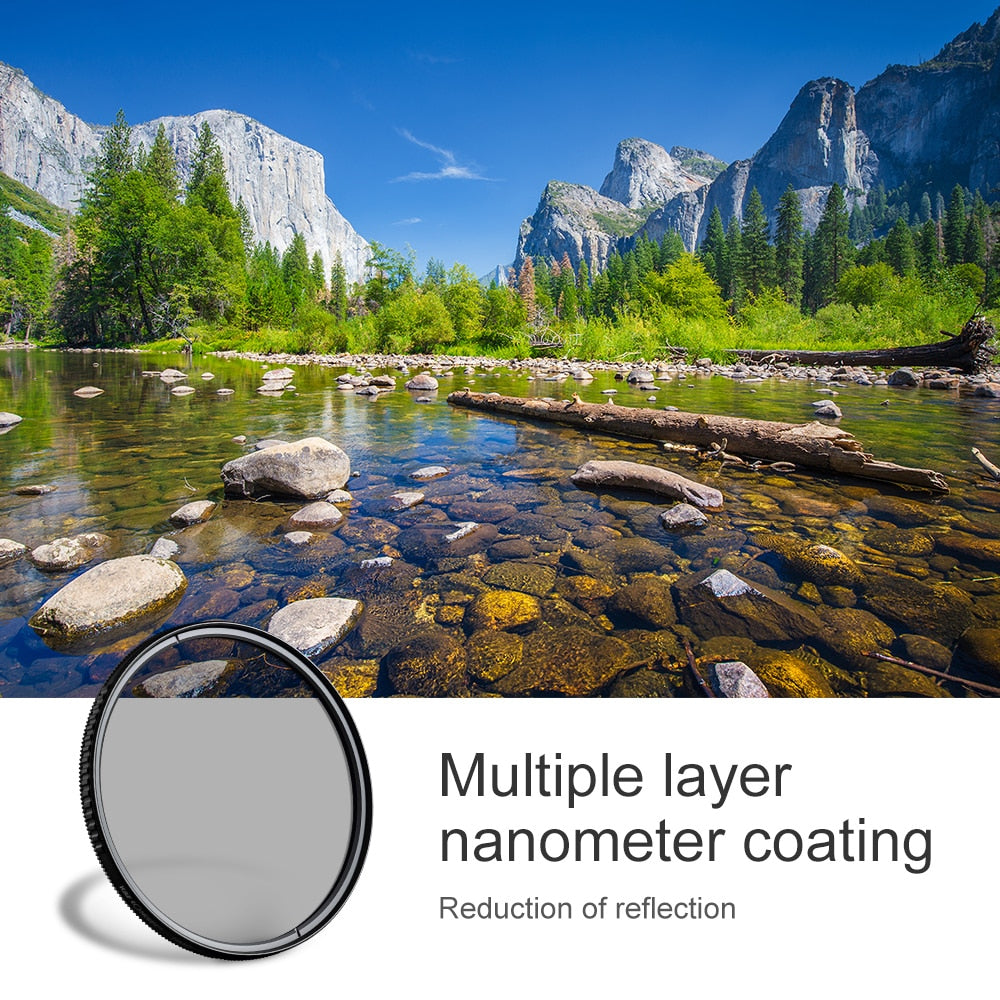 Filtre polarisant K&F Concept CPL Ultra Slim 37mm 39mm 49mm 52mm 58mm 62mm 67mm 77mm