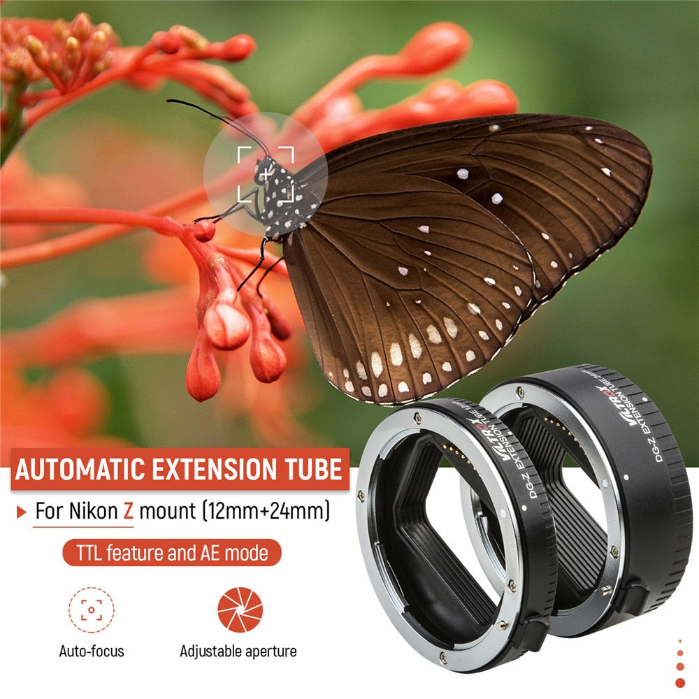 Bague d'adaptation macro Viltrox DG-Z AF pour Nikon Z mount Z6 Z7 Z50