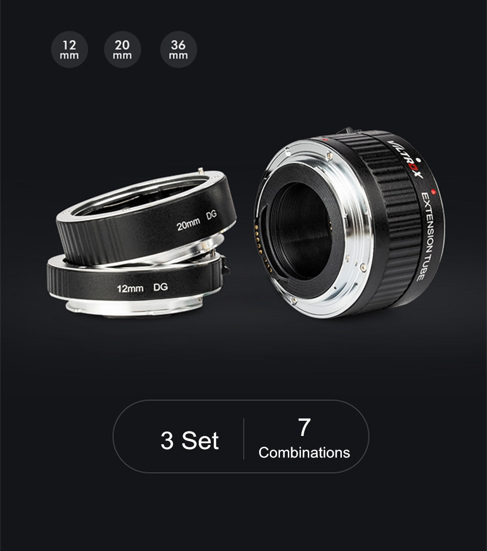 Bague d'adaptation macro Viltrox DG-C AF pour Canon EOS 2000D 850D 77D 5D Mark IV III 7D II 80D 1DS...
