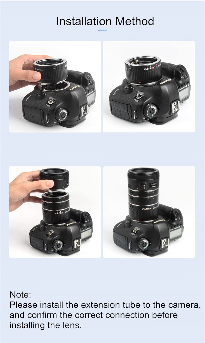 Bague d'adaptation macro Viltrox DG-C AF pour Canon EOS 2000D 850D 77D 5D Mark IV III 7D II 80D 1DS...