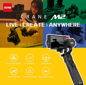 ZHIYUN Crane M2 Gimbals pour Smartphones, reflex... poids maximum 750g