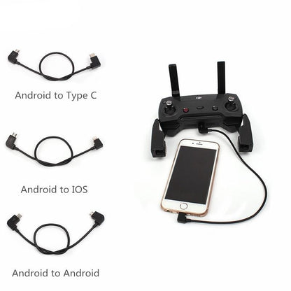 Câble de connexion pour drone DJI Spark/MAVIC Pro/Air 1Mavic 2 /Mini (IOS, android, micro usb)