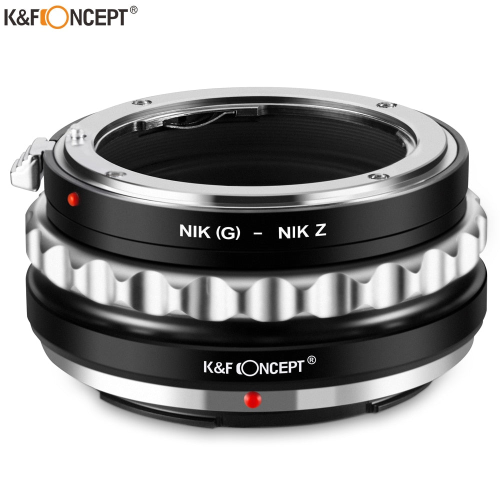 Bague d'adaptation K&F pour objectif Nikon G/F/AI/AIS/D/AF-S vers Nikon Z Mount Z6 Z7