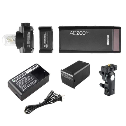 Flash Godox AD200 Pro AD200Pro 200Ws 2.4G Flash Strobe 2900mAh Batterie