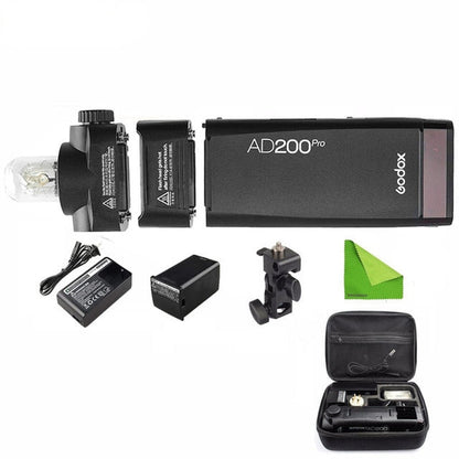 Flash Godox AD200 Pro AD200Pro 200Ws 2.4G Flash Strobe 2900mAh Batterie